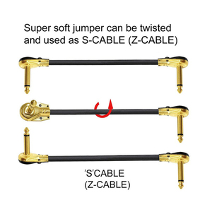 6PCS Guitar a Patch Cables Ángulo recto 15/30CM 1/4 <span class=keywords><strong>Cable</strong></span> <span class=keywords><strong>de</strong></span> <span class=keywords><strong>guitarra</strong></span> Para pedales <span class=keywords><strong>de</strong></span> efectos <span class=keywords><strong>de</strong></span> <span class=keywords><strong>guitarra</strong></span> - Product Image 4