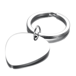 Barato <span class=keywords><strong>al</strong></span> <span class=keywords><strong>por</strong></span> <span class=keywords><strong>mayor</strong></span> grabado 316L de acero inoxidable de 1,8mm fina corazón llavero de acero inoxidable - Product Image 1