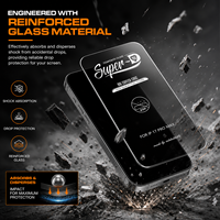 Pour SUPER-D Verre trempé haute transparence 9H anti-choc anti-rayures anti-traces de doigts 2.5D pour 17 Pro Max.