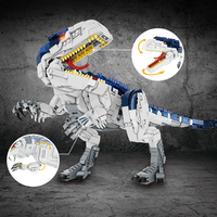 Juego de bloques de construcción de dinosaurios para manualidades, rompecabezas 3D, juguetes educativos de plástico, montaje de modelo, novedad, novedad de 2017