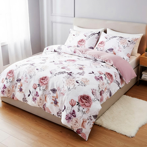 Ensemble de literie rose en stock en Pologne, 3 pièces, style shabby chic, housse de couette, livraison directe UE, prêt à être expédié - Product Image 2