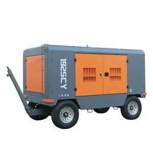 Mining equipment diesel mobile rotary screw air compressor machine 191kw for sale