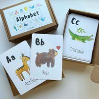 Jeu de cartes éducatives personnalisées imprimées avec du papier durable et un revêtement brillant, impression couleur et emballage en boîte rigide couleur