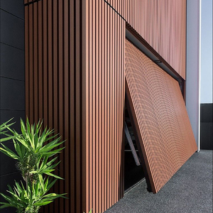 Porte de garage spacieuse personnalisée en verre dépoli Prix Portes de garage à double enroulement avec télécommande intelligente à vendre - Product Image 2