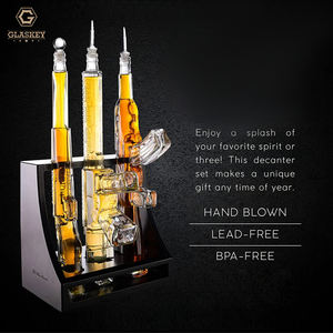 Ensemble de carafe à whisky 3 pistolets, carafe en forme de bouteille AK, distributeur de boissons pour bar à domicile, pour <span class=keywords><strong>bourbon</strong></span> et tequila - Product Image 5