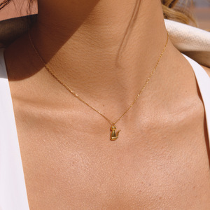 Collar con colgante de animal chapado en oro, cadena de serpiente de acero inoxidable, lindo regalo de joyería unisex para uso diario - Product Image 5