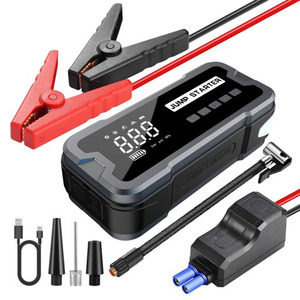 Kit de démarrage de voiture 4 en 1, <span class=keywords><strong>booster</strong></span> de batterie, batterie externe avec gonfleur de pneus, batterie au lithium, secours d'urgence - Product Image 2