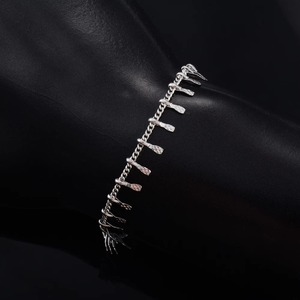 สร้อยข้อมือสตรีแบบลายนูน สแตนเลสสตีล สำหรับข้อมือ เท้า ข้อเท้า กำไลข้อเท้าผู้หญิง กำไลข้อมือผู้หญิง อุปกรณ์ทำเครื่องประดับ DIY - Product Image 5