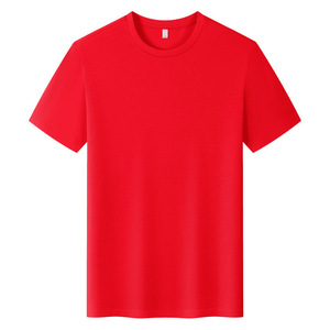 T-shirt personnalisé en coton 190g, couleur unie, manches courtes, séchage rapide, vêtements de travail, uniformes de loisirs, fabriqué sur commande - Product Image 3