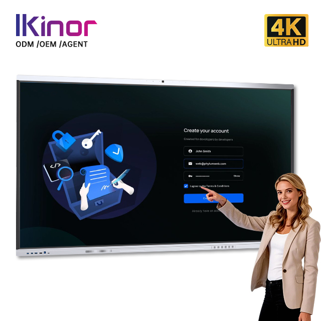 Latest 65-Inch High Quality 4K LCD Interactive Android AI Smart Screen TV with Interactive Panel Whiteboard Type School Use