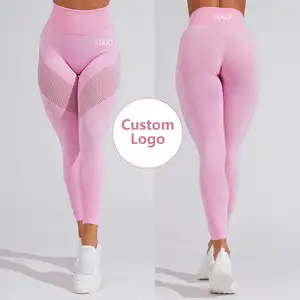 YIDA legging yoga angkat pinggul, pakaian fitness wanita sporty pinggang tinggi set kustom pakaian fitness