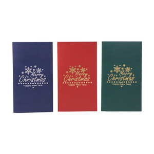 Tarjeta de Felicitación Navideña Ecológica con Árbol de Navidad 3D Pop-Up Único de DAMAI, con Cristales Brillantes, 10x20cm - Product Image 5