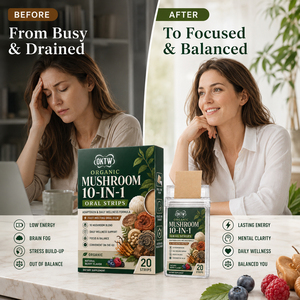 OKTW Bandes Orales Bio aux Champignons 10-en-1 à Dissolution Rapide Saveur Baies Soutien Immunitaire Clarté Mentale Bien-être 20 Bandes - Product Image 6