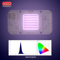 220V 50W haute puissance UV violet LED 395nm ampoules ultraviolettes lampe puces perles lumineuses Diode LED phosphore éclairage pour imprimante durcissement