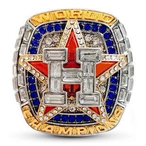 Anillo de Campeón de la Serie Mundial <span class=keywords><strong>2022</strong></span> de los Astros de Houston con Zirconia Cúbica y Logotipo 'H' - Joyería Coleccionable para Fanáticos del Béisbol de la MLB - Product Image 1
