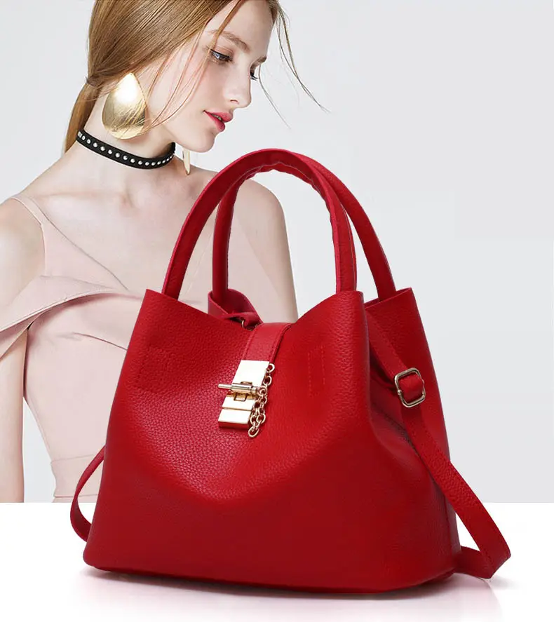 New fashion shoulder bag ladies bucket women bags pu leather single shoulder messenger bag for women
