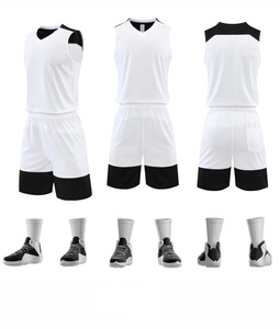 055 # Best Verkopende Custom Basketbal Truien En Shorts Set Hoge Kwaliteit Sneldrogende Ademende Geborduurde Print Plus Size Xl - Product Image 2