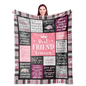Couverture en flanelle jacquard douce et confortable, cadeau original pour la meilleure amie, la tante, la maman, la fille, la petite sœur, étiquette personnalisée incluse - Product Image 2