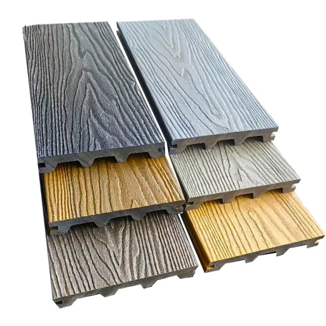 Venda imperdível de piso de madeira para exterior deck wpc composto de plástico à prova d'água com textura de madeira