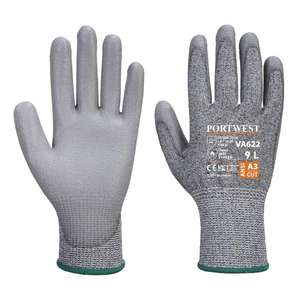 PORTWEST - VA622G7RL gant gris paume polyuréthane coupe MR-GANTS EAN 5036108274475 - Product Image 1