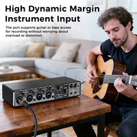 Prix d'usine MQ44 Interface audio professionnelle 24 bits 192 kHz Carte son USB pour enregistrement en studio musical sur PC
