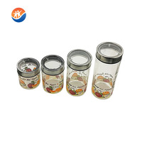 BROTHER Shandong Pot de conservation alimentaire en verre vide, rond, avec logo sérigraphié, couvercle en aluminium avec fenêtre