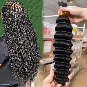 Unwefted 100 natural hair extensions raw human hair braiding hair bulk