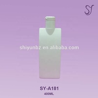 Botella de Champú Ecológica de HDPE+PP de 200ml/400ml, Color Blanco Mate, con Tapa Abatible Única, Personalizable con Serigrafía