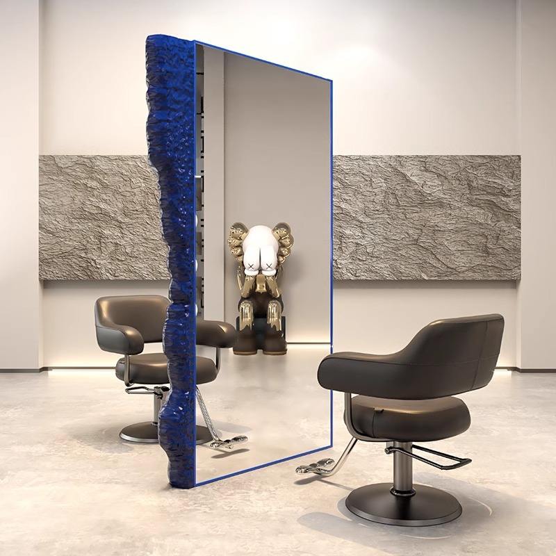 Miroir double face bleu