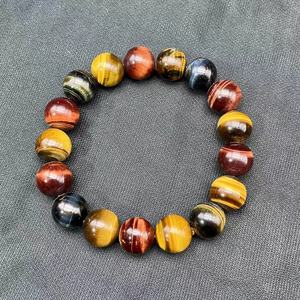 Pulseiras de Pedra Natural Olho de Tigre Arco-Íris por Atacado, Pulseira de Cristal Curativa Charmosa para Homens e Mulheres, Presente de Joias - Product Image 6