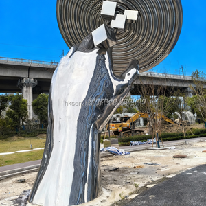 Senzhao New Design Modern Casting Technique Custom Large-scale Hand <b>Statue</b> Outdoor Stainless Steel Public art metal Sculpture - Product Image 5
