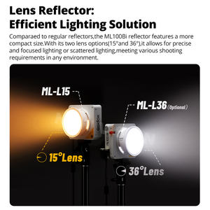 Godox ML100BI Lampe vidéo LED bicolore 2800-6500K 11 effets FX APP Control Godox Mount pour le cinéma Live Streaming Vlogging - Product Image 3