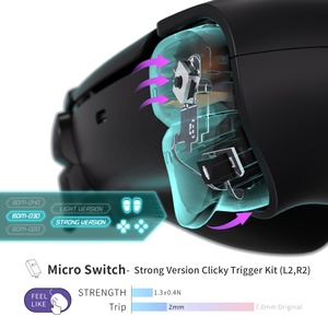 EXtremeRate Strong Version Face Buttons Mouse Click and <b>Micro</b> <b>Switch</b> Hair Trigger Kit Whole Click Kit for PS5 Controller BDM-030 - Product Image 3