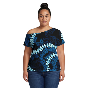 <span class=keywords><strong>เสื้อ</strong></span>ผู้หญิงแบบเปิดไหล่ข้างเดียวสำหรับฤดูร้อน <span class=keywords><strong>เสื้อ</strong></span>ฮาวายลำลองลายพิมพ์ Pua Kenikeni ลายชนเผ่าโพลีนีเซียน <span class=keywords><strong>เสื้อ</strong></span>ยืดชายหาดเซ็กซี่ - Product Image 2