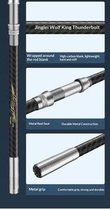 Canna da Pesca in Mare ad Alto Contenuto di Carbonio per Lunghe Distanze - Modello Wolf King Thunder Super Resistente, Peso 300g, Multi-Lunghezza 3.6m-5.7m - Product Image 6