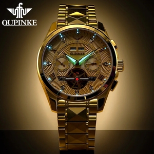 Montres OUPINKE 3270 pour homme, montre mécanique de luxe avec tourbillon, étanche 50 m, chronographe multifonctionnel, cadeau exquis - Product Image 5