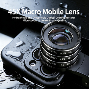 Lente Universal con Clip para Teléfono Móvil de 37 mm, Lente Macro HD 30X 45X para Todos los Teléfonos Inteligentes - Product Image 1