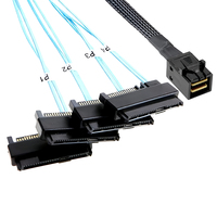 Cable Digital Interno SFF-8643 Mini SAS HD a Cuatro SFF-8482 SATA de 29 Pines para Disco Duro SSD HDD, para Controlador de Placa Base