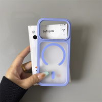 Coque de téléphone magnétique translucide mate bleue de haute qualité pour iPhone 17 13 14 15 16 Pro Max, fine et transparente