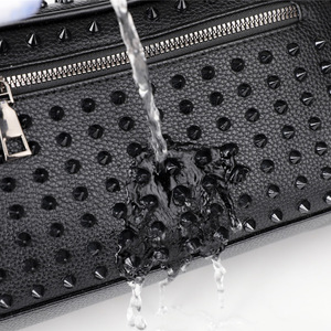 Borse a Mano <span class=keywords><strong>da</strong></span> <span class=keywords><strong>Uomo</strong></span> in Pelle PU con Borchie, Impermeabili, di Design alla Moda, con Chiusura a Cerniera - Product Image 4