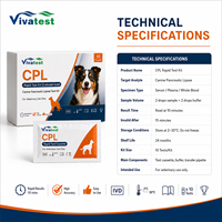 Kit de test rapide de la lipase pancréatique canine CPL pour le dépistage de la pancréatite chez le chien (sérum/plasma)