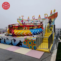 Balade de parc d'attractions Disco Tagada extérieure et intérieure en fibre de verre et acier durables à vendre