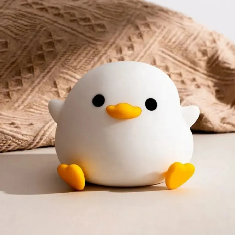 Children's Duck Creative Silicone Table Lamp USB Rechargeable Bedroom Night Sleep Light For Kids