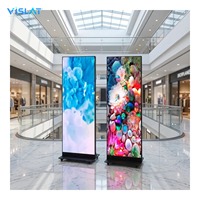 Écran LED portable pliable Vislat P2.5 P1.86, affichage de poster, étanche, haute luminosité, signalisation numérique pour la publicité vidéo