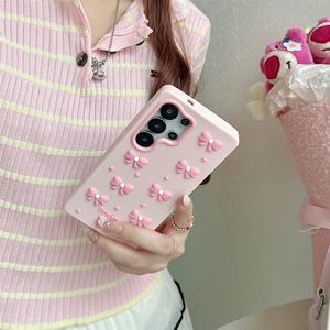 <span class=keywords><strong>Custodia</strong></span> Protettiva in Silicone Romantica Rosa Pastello con Fiocco di Perle e Stelle Sparse <span class=keywords><strong>per</strong></span> <span class=keywords><strong>Samsung</strong></span> <span class=keywords><strong>Galaxy</strong></span> S26 Ultra S25 A56 - Product Image 5
