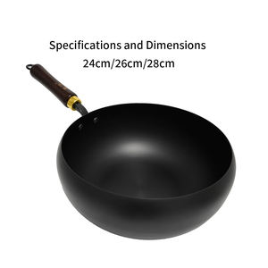 Fabrika Toptan Satış Demir Büyük Göbekli Wok Kaplamasız Sağlıklı Önceden Baharatlanmış Hızlı Isınan Tüm Ocaklar İçin Uygun Ev Mutfak Pişirme - Product Image 5