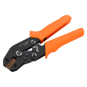 <span class=keywords><strong>Pince</strong></span> à sertir tubulaire pré-isolée à ressort de 75 pouces, série à cliquet, pour sertissage à froid, ergonomique, orange/noir - Product Image 5