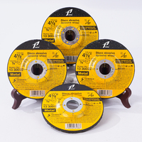 Disque de coupe pour outils de bricolage, type T27, 4,5 pouces, 2 maillons, renforcé de fibres de verre, pour métal et acier