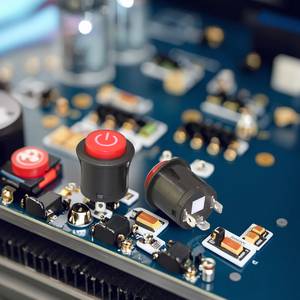 22mm <strong>Push</strong> <strong>Button</strong> <strong>Switch</strong> <strong>Light</strong> 3PIN Latching <strong>Switch</strong> Black Shell Plastic <strong>Push</strong> <strong>Button</strong> With Power Logo Mark - Product Image 1