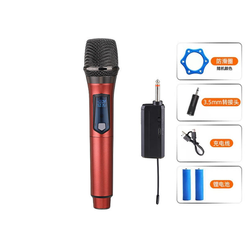 Micrófono inalámbrico profesional para drag - Rojo